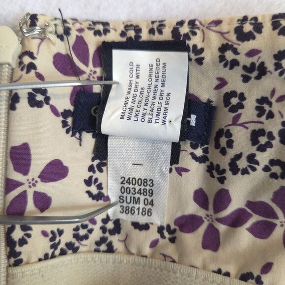 VTG Y2k Gap Strapless Tube Mini Dress Floral Stretch 6 Fairy Cottage - Picture 10 of 12